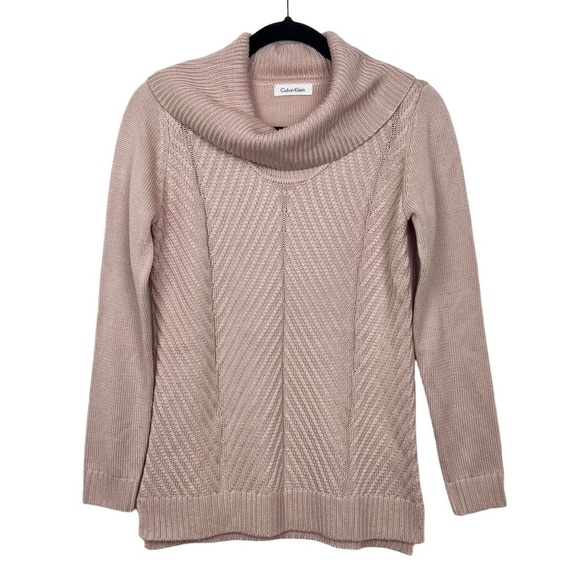 Calvin Klein Pink Cowl Neck Sweater Approx Small - Picture 1 of 9